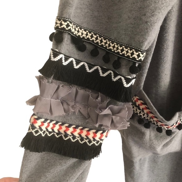 Miss Nikky Boho Gray Long Sweater Cardigan - Picture 6 of 14